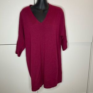 Eileen Fisher Magenta Pink Knit Tunic Sz Small Italian wool